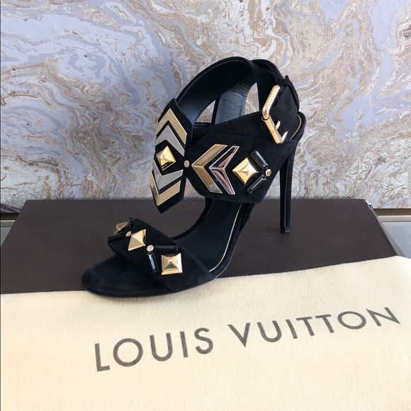Louis Vuitton "Shocking" Gold Silver Sandals - Picture 4 of 8